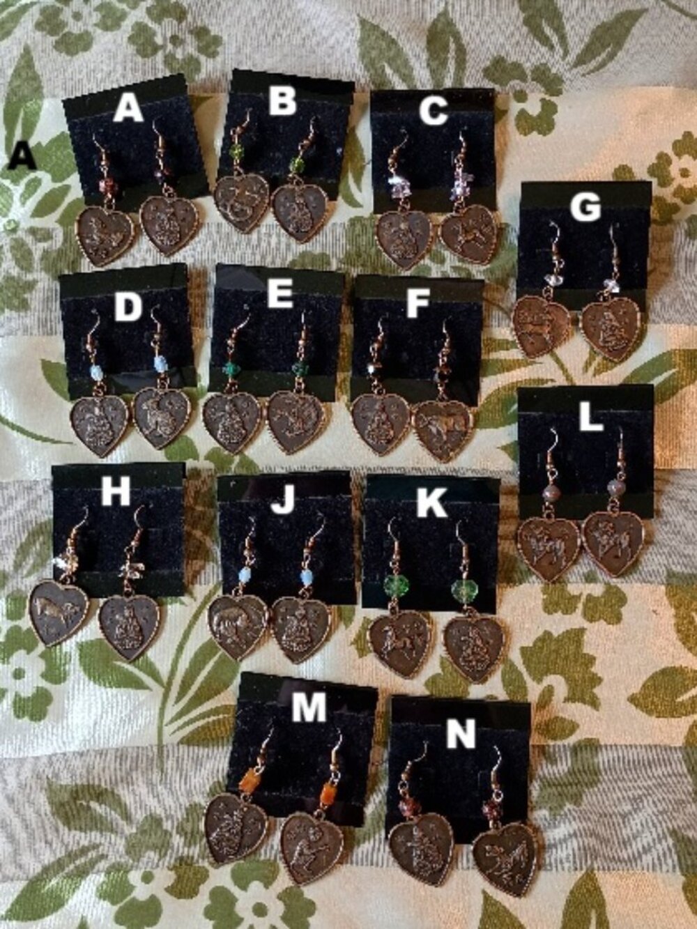 Chinese Zodiac Earrings Original Handmade Design Choose with Letters in Photo